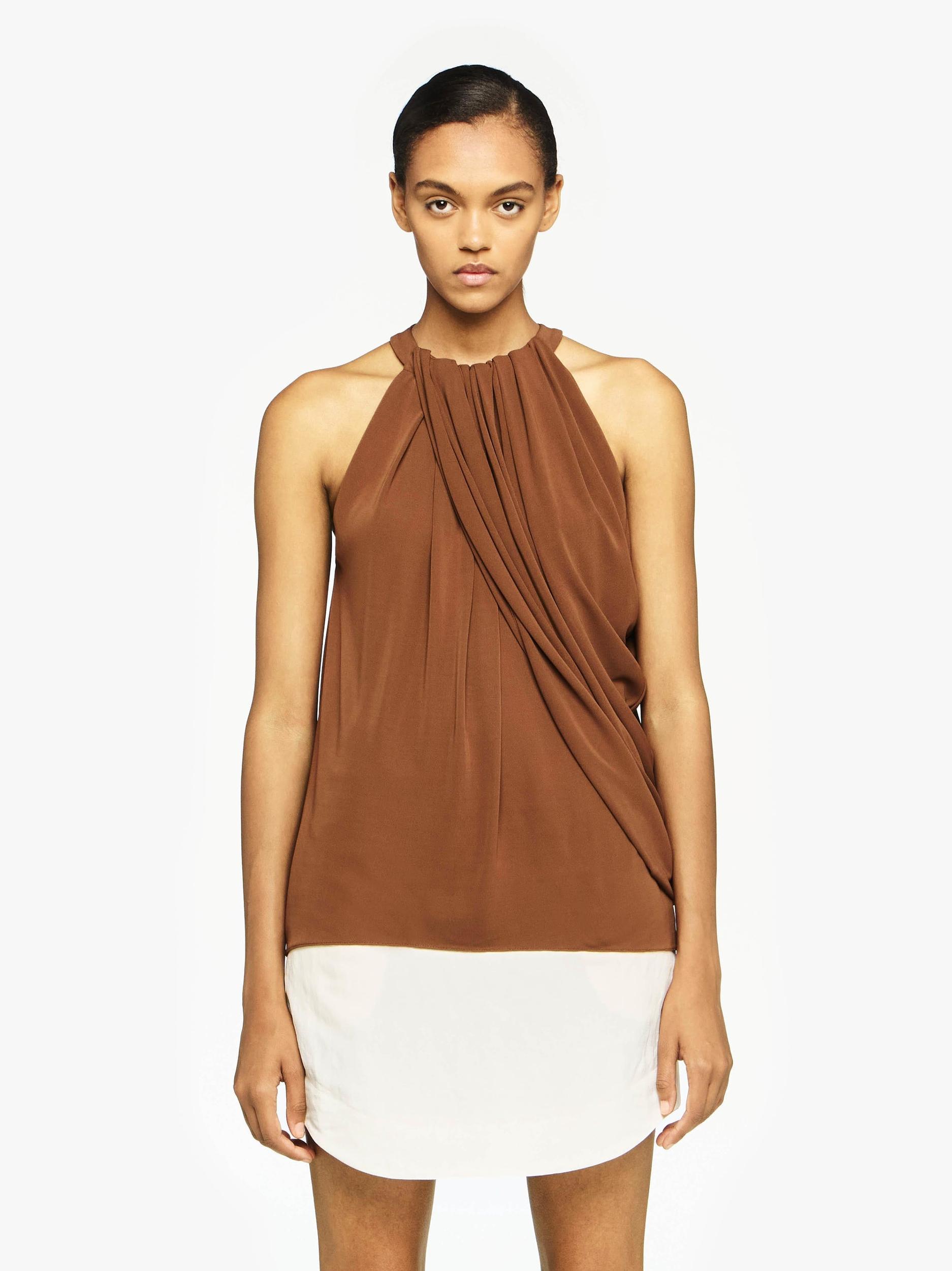 TWISTED DRAPE HALTER TOP Product Image