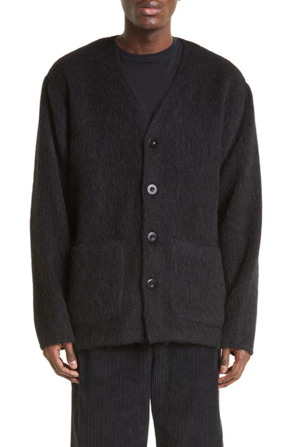 OUR LEGACY Black Brushed Wool Cardigan Product Image