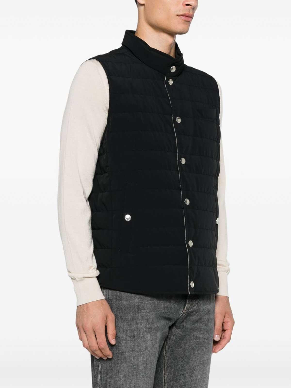 BRUNELLO CUCINELLI Quilted Shell Down Gilet In Black Product Image