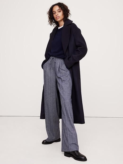 Mid-Rise Pull-On Italian Flannel Pant Product Image