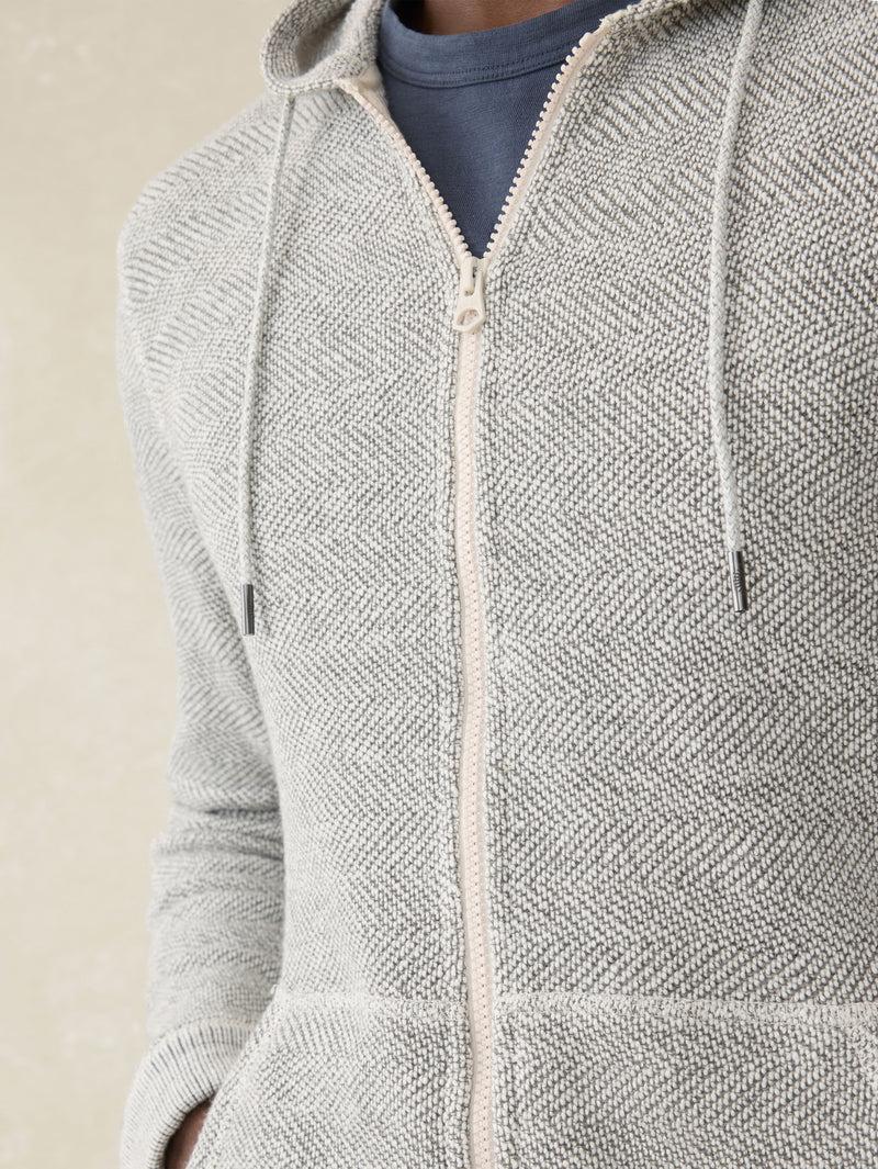 Whitewater Full Zip Hoodie - Grey Shell Loop Product Image