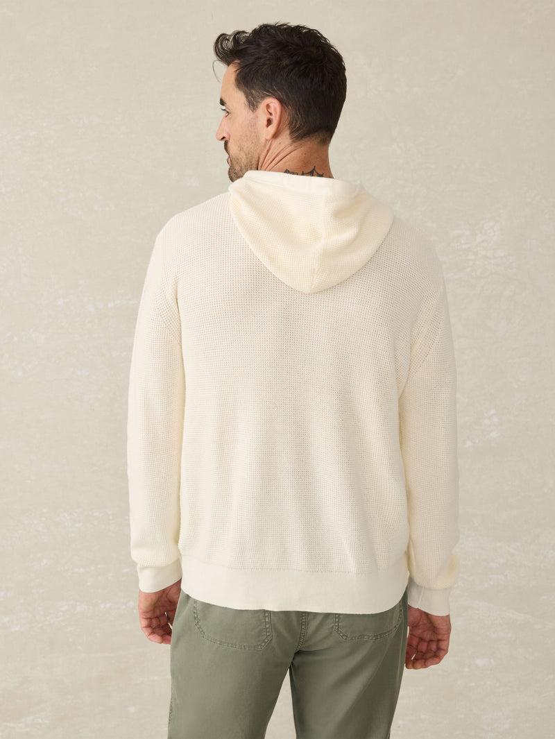 Sunwashed Sweater Hoodie - White Shell Product Image