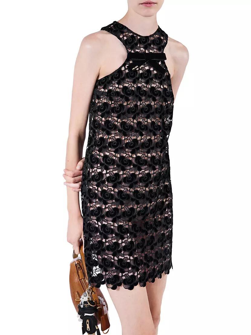 Womens Guipure Lace Mini Dress Product Image