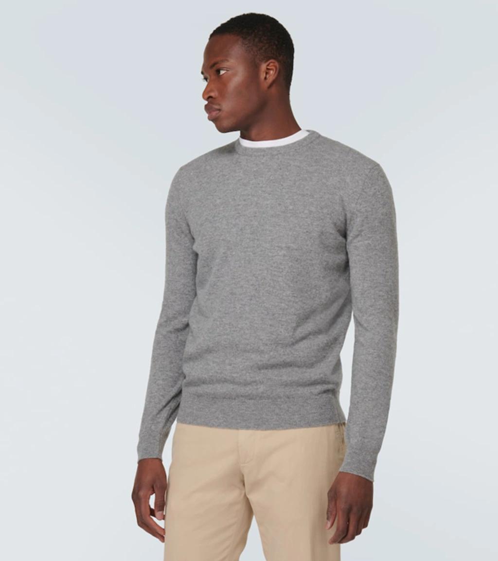 ZEGNA Foliage Melange Oasi Cashmere Crewneck Sweater In Grey Product Image
