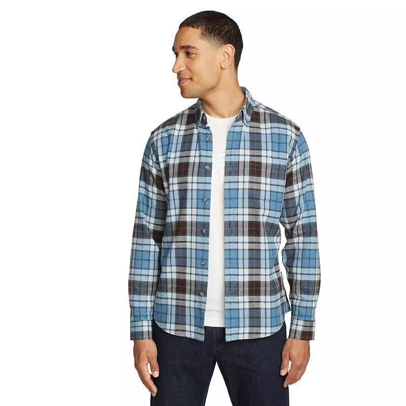 Men's Eddie Bauer Field Flannel Button-Down Shirt, Size: Large, Deep Brown Product Image