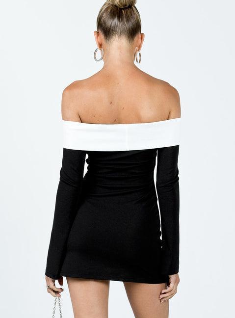 Anya Mini Dress Black / White Product Image