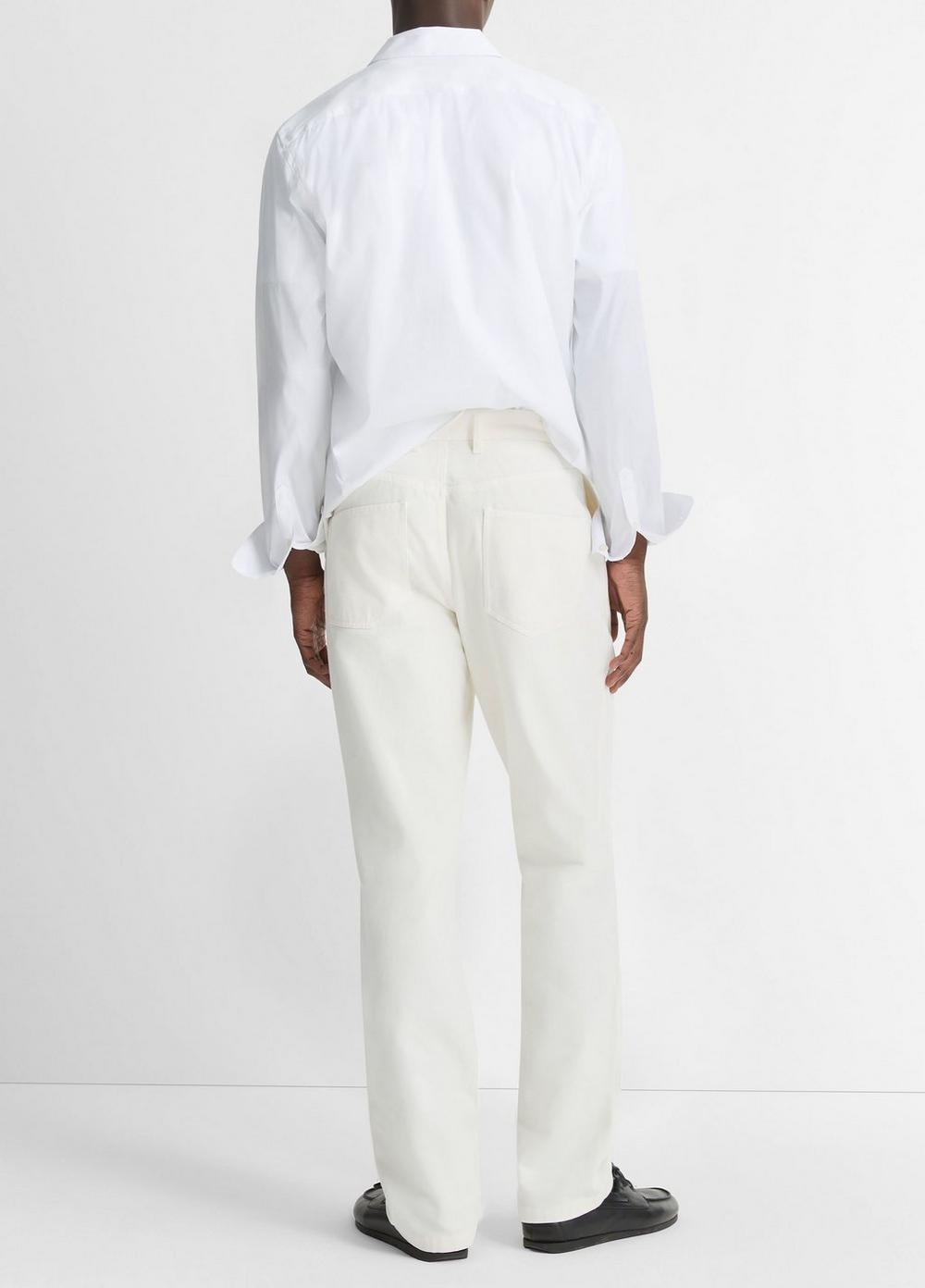 Mens Relaxed 5-Pocket Cotton Pant, Off White, Size 32 Vince Product Image