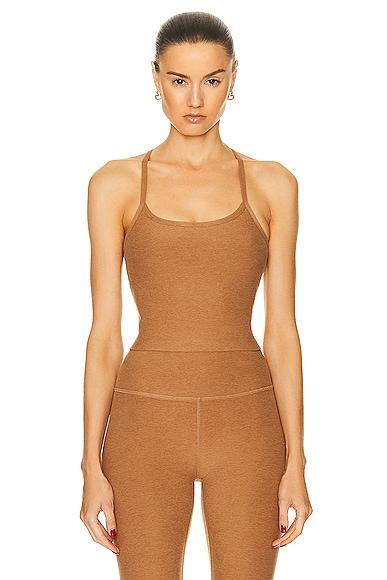 Beyond Yoga Spacedye Slim Racerback Cropped Tank Birch Heather XXS Product Image