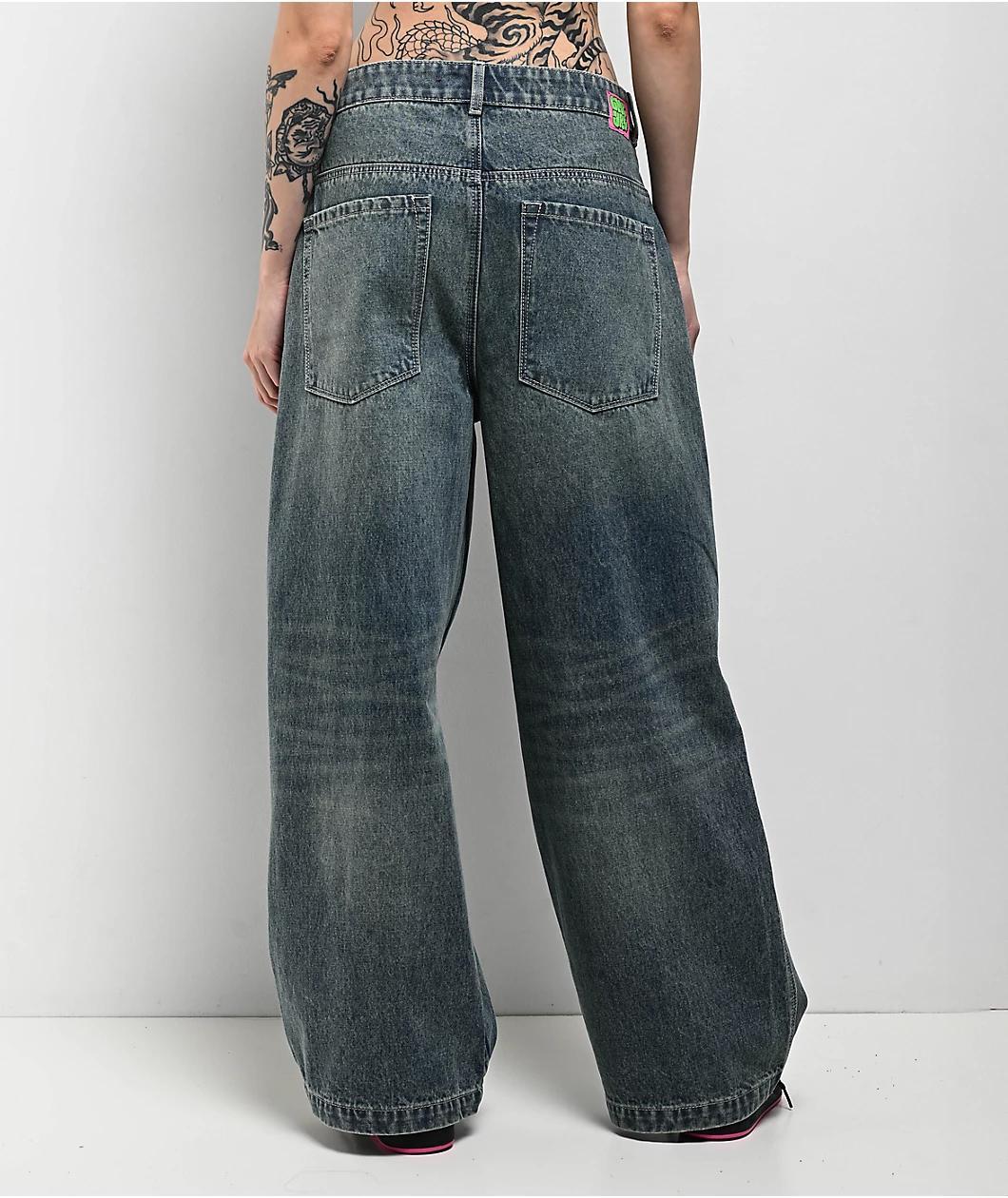 Empyre Engine Extent Wide Leg Blue Wash Jeans Product Image