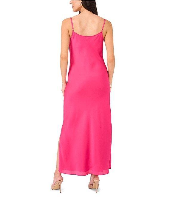 Vince Camuto Satin Cowl Neck Sleeveless Maxi Slip Dress Product Image