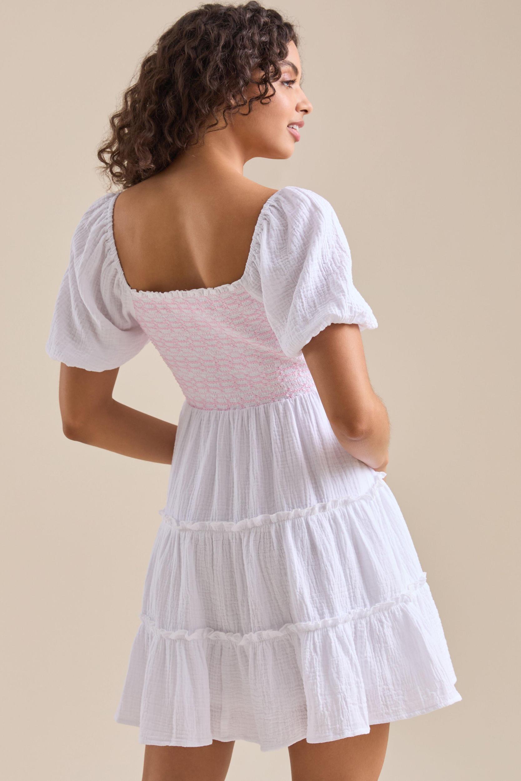Mallie Embroidered Mini Dress Product Image