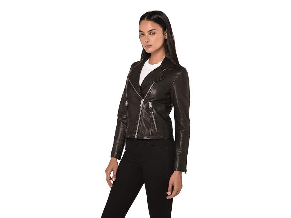 Womens Dalby Leather Biker Jacket Product Image