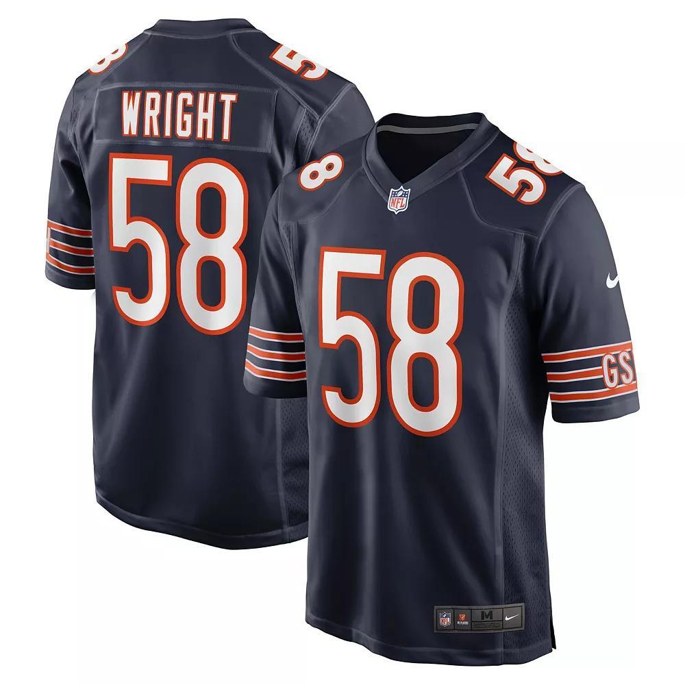 Men's Nike Darnell Wright Navy Chicago Bears 2023 NFL Draft First Round Pick Game Jersey, Size: Medium, Blue Product Image