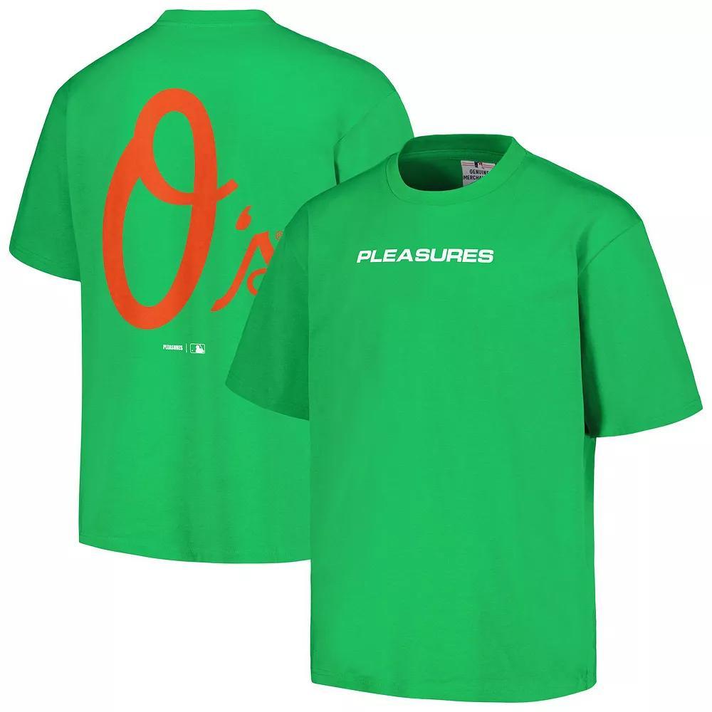 Men's PLEASURES  Green Baltimore Orioles Ballpark T-Shirt, Size: XL Product Image