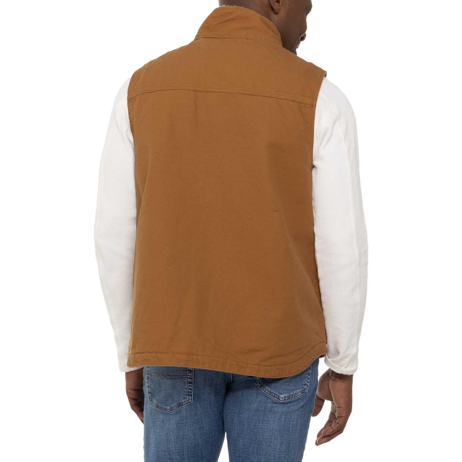 Carhartt 104277 Loose Fit Washed Duck Mock Neck Vest - Sherpa Lined, Factory Seconds Product Image