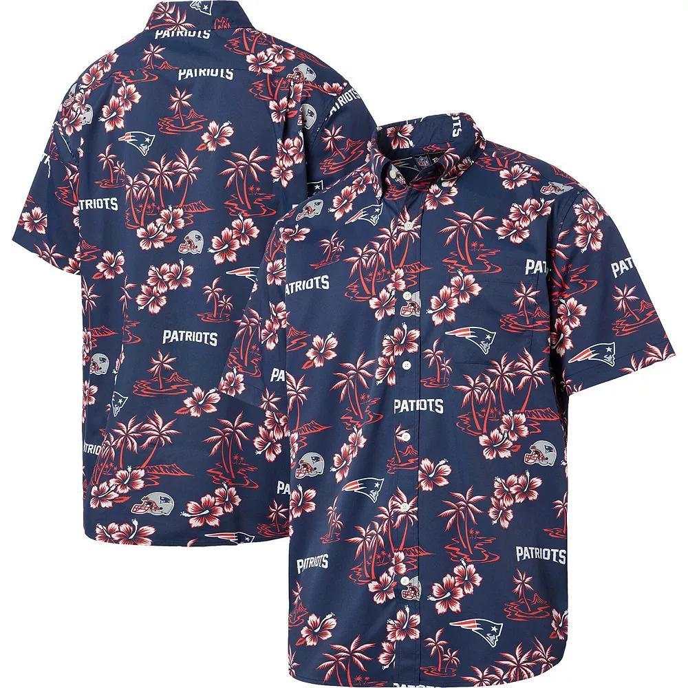 Mens Reyn Spooner New England Patriots Kekai Button-Up Shirt Blue Product Image