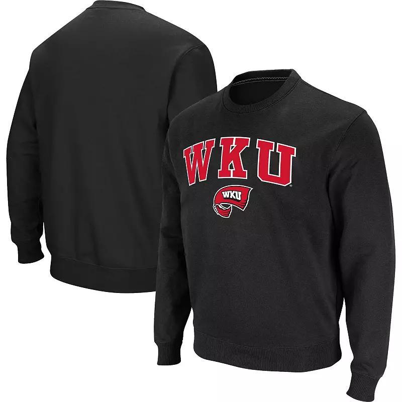 Men's Colosseum Black Western Kentucky Hilltoppers Arch Over Logo Pullover Sweatshirt, Size: Medium, Wkn Black Product Image