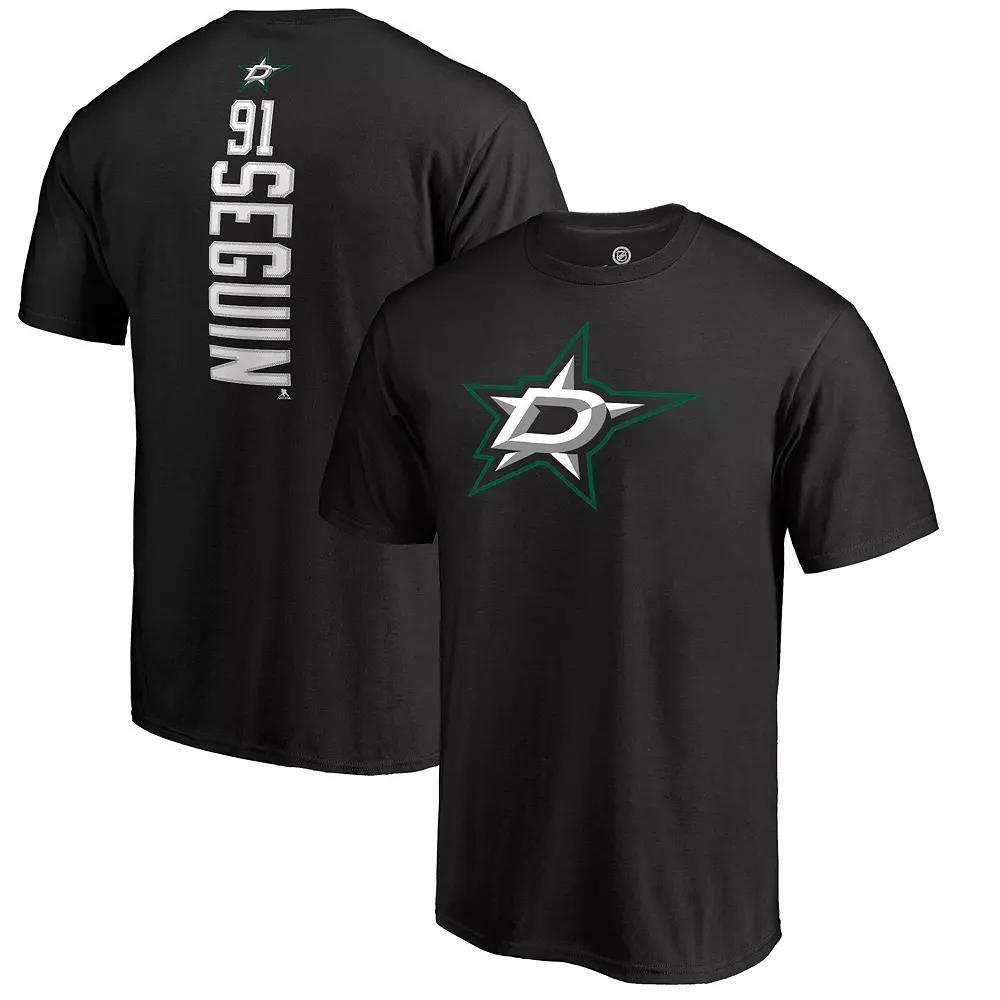 Men's Fanatics Branded Tyler Seguin Black Dallas Stars Backer Name & Number T-Shirt, Size: 5XL, Str Black Product Image
