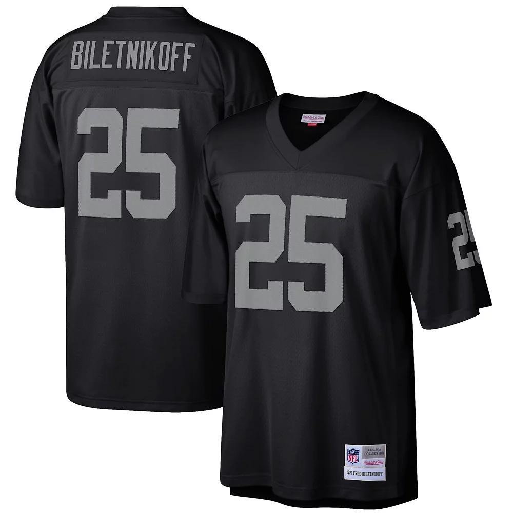 Men's Mitchell & Ness Fred Biletnikoff Black Las Vegas Raiders Retired Player Legacy Replica Jersey, Size: Small, Lvr Black Product Image