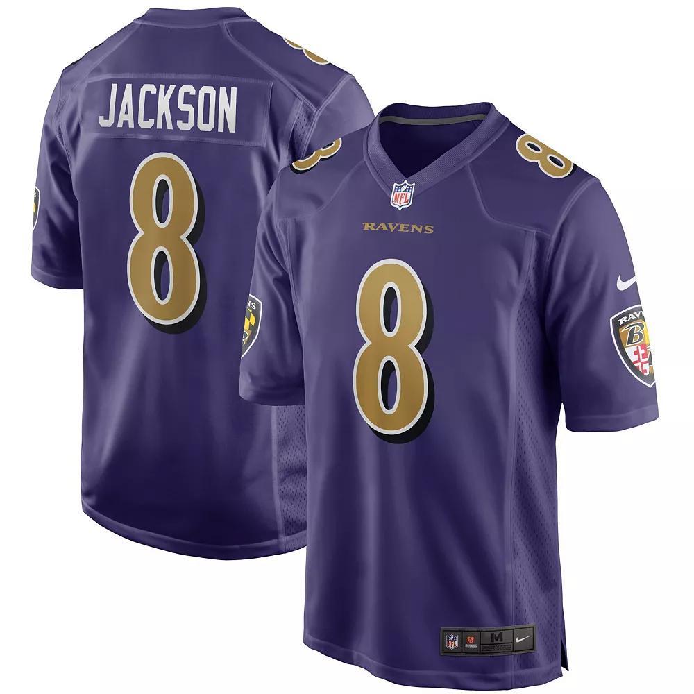 Men's Nike Lamar Jackson Purple Baltimore Ravens Alternate Game Jersey, Size: 3XL Product Image