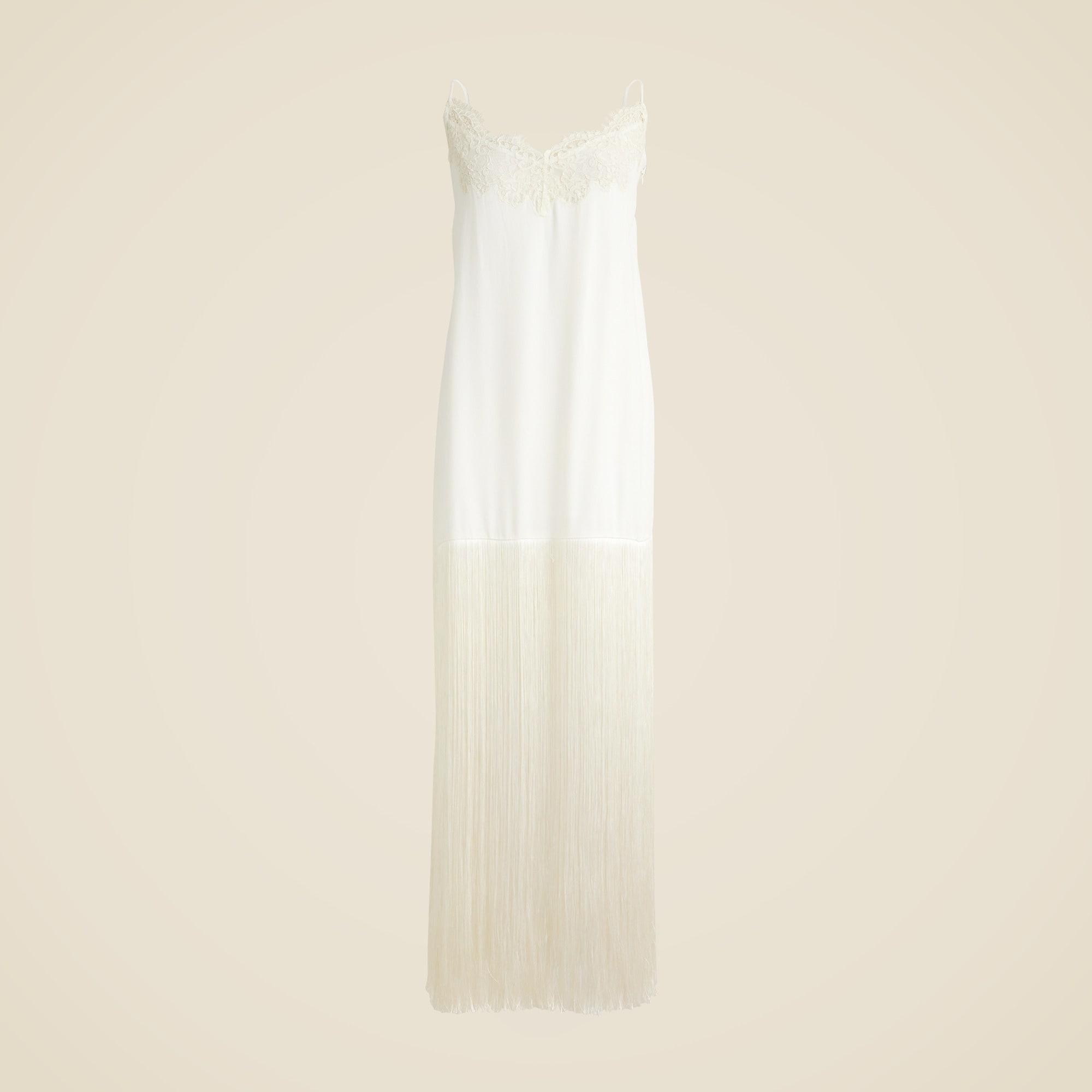 Collection fringe-trim slip dress Product Image