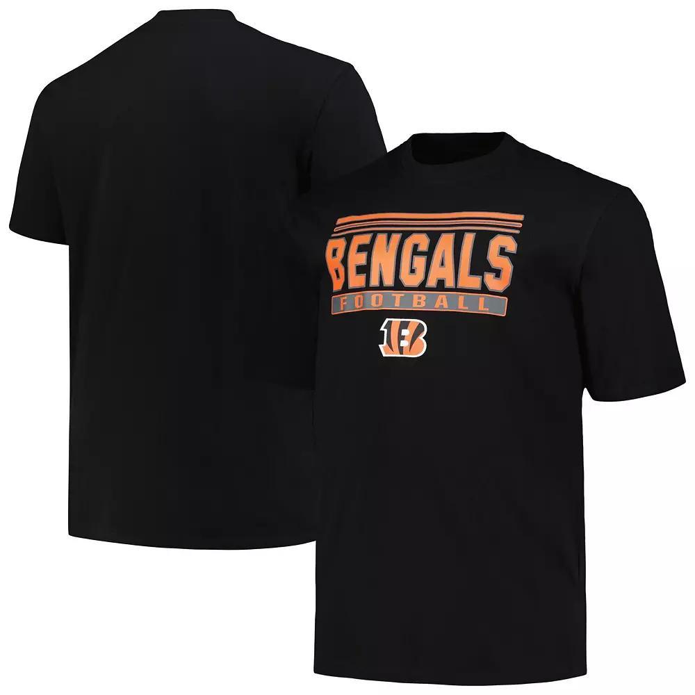 Men's Fanatics Black Cincinnati Bengals Big & Tall Pop T-Shirt, Size: 3XB Product Image