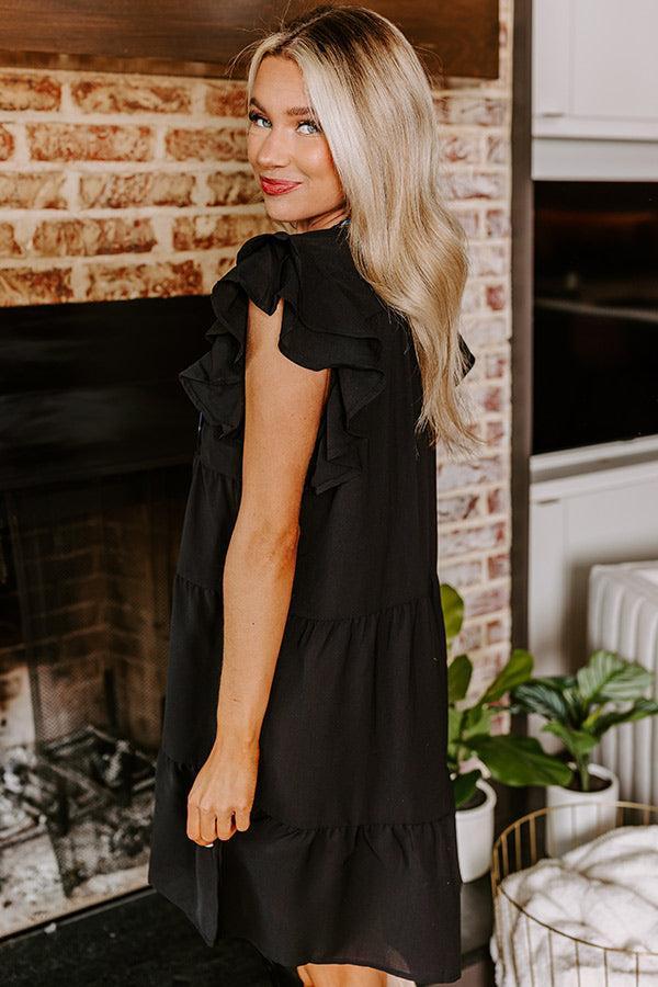 Hidden Bungalow Embroidered Dress In Black Product Image
