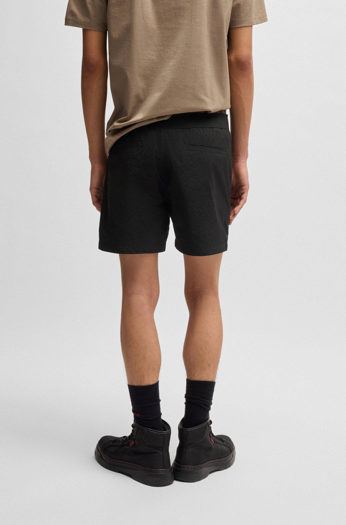 Poplin shorts with logo print Product Image