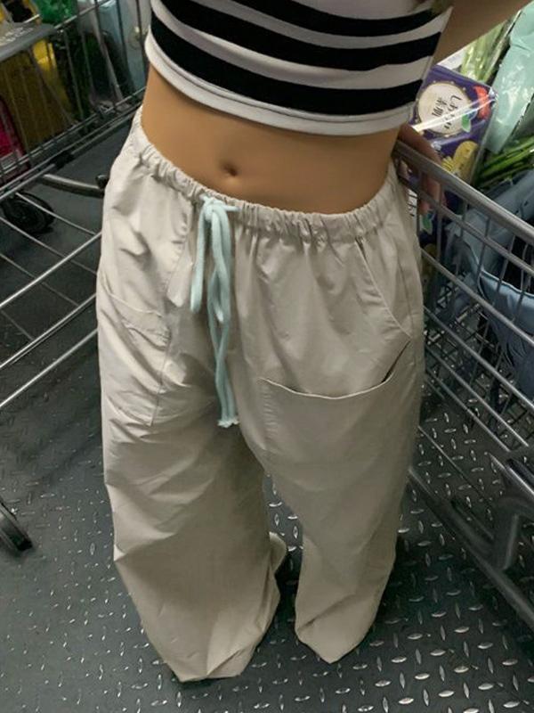 Y2K Baggy Parachute Cargo Pants Product Image
