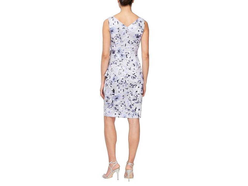 Alex Evenings Sleeveless Printed Dress (Silver ) Women's Dress Product Image
