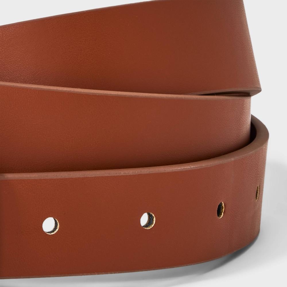 Womens Chunky Center Bar Buckle Belt - A New Day Brown Product Image