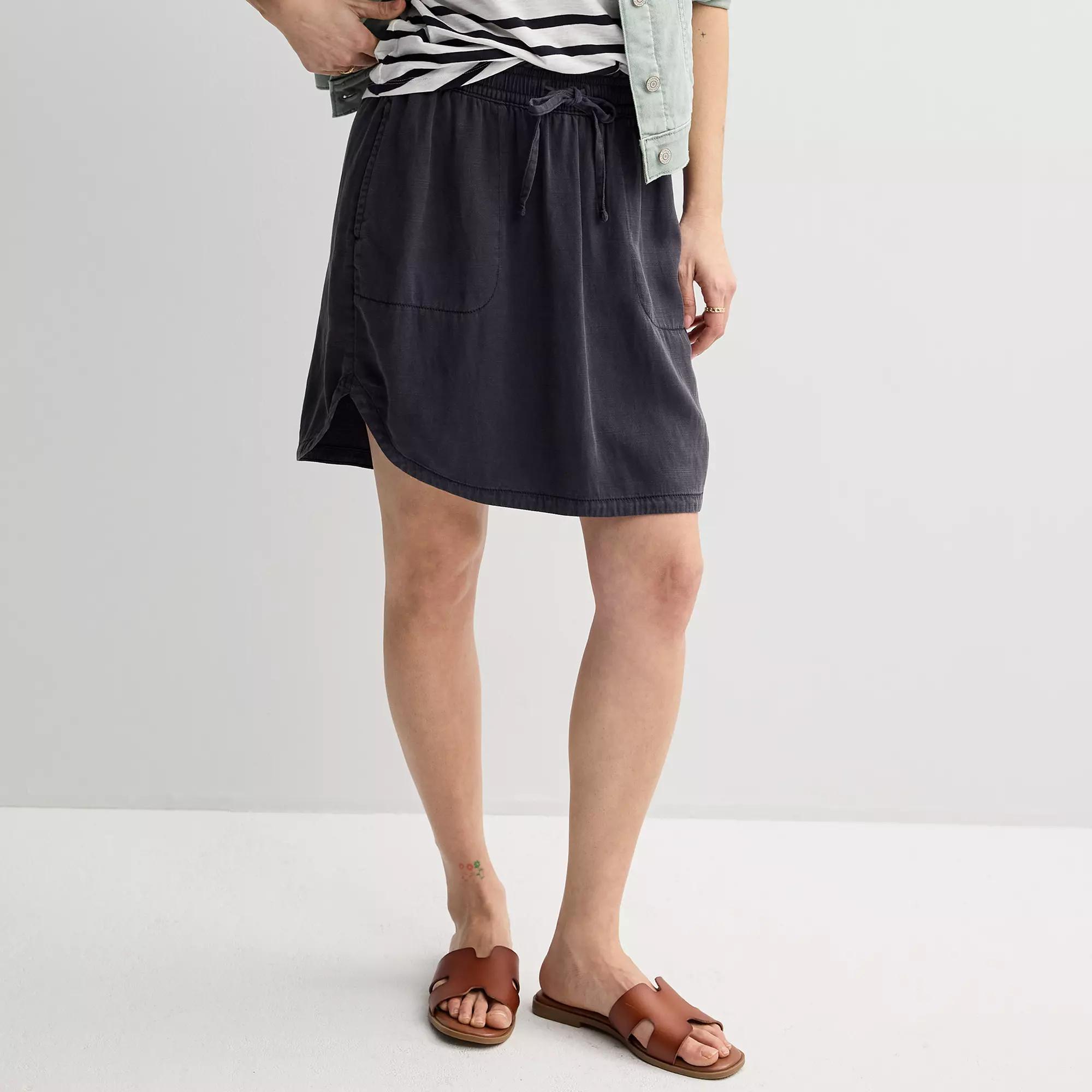 Women's Sonoma Goods For Life® Short Utility Skirt, Size: XXL, Black Gem Product Image