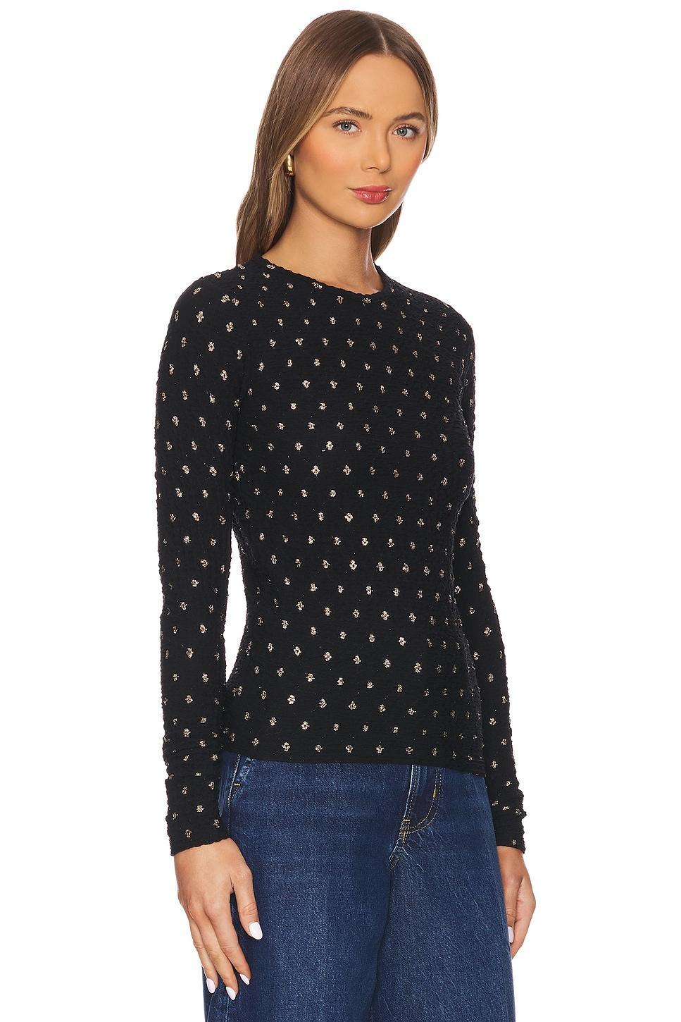 Dotted Stretch Mesh Top FRAME Product Image
