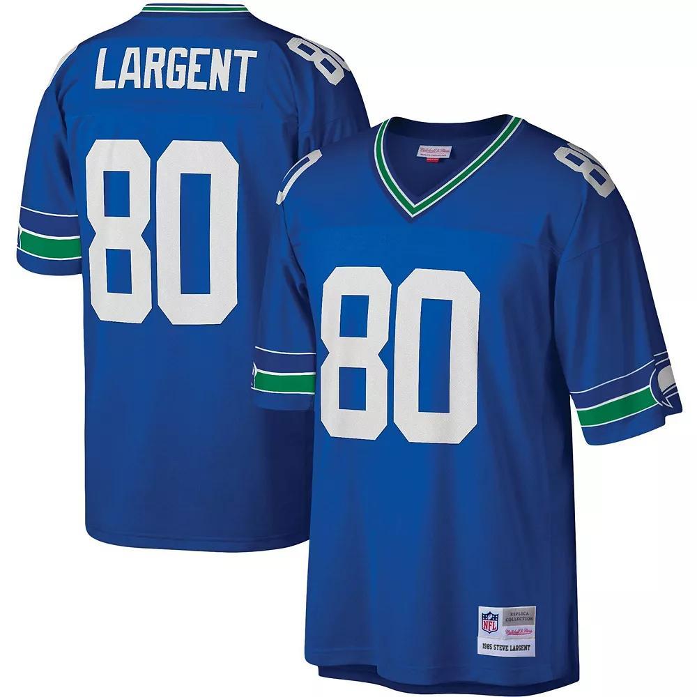 Mens Mitchell & Ness Steve Largent Royal Seattle Seahawks Legacy Replica Jersey Product Image