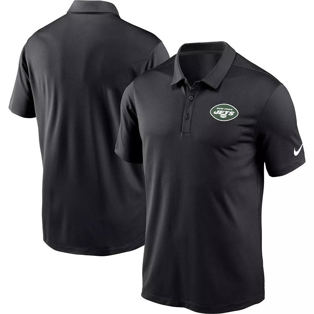 Men's Nike Black New York Jets Franchise Team Logo Performance Polo, Size: Medium Product Image