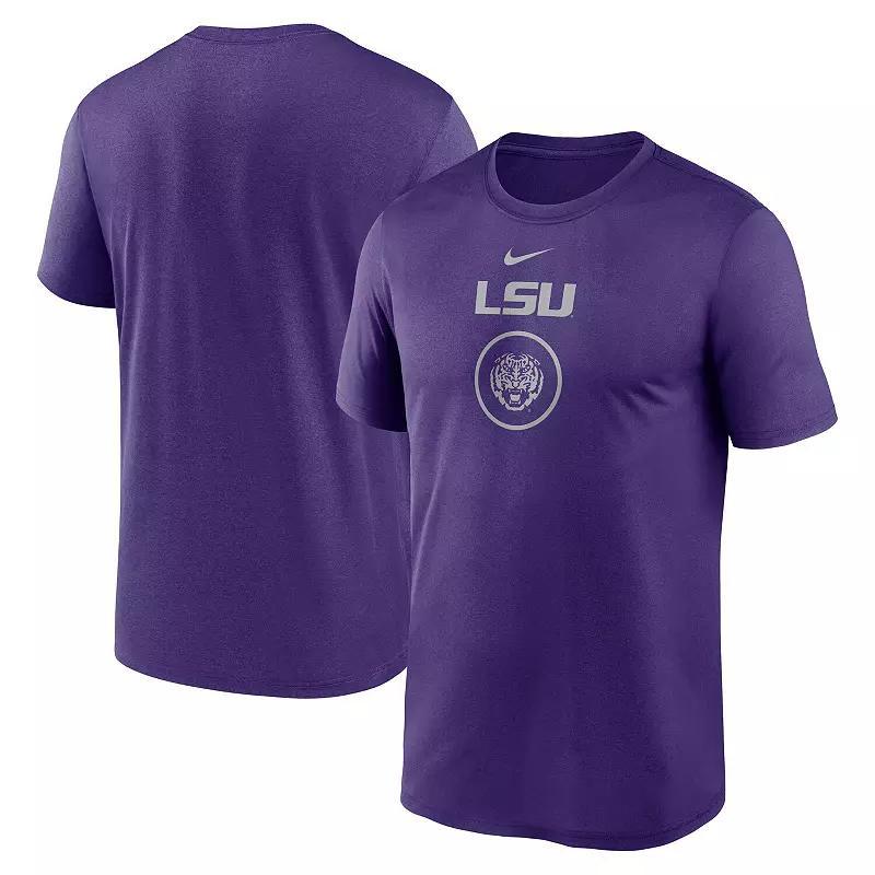 Men's Nike Heathered Purple/Heathered Black Baltimore Ravens Color Block Team Name T-Shirt, Size: Large Product Image
