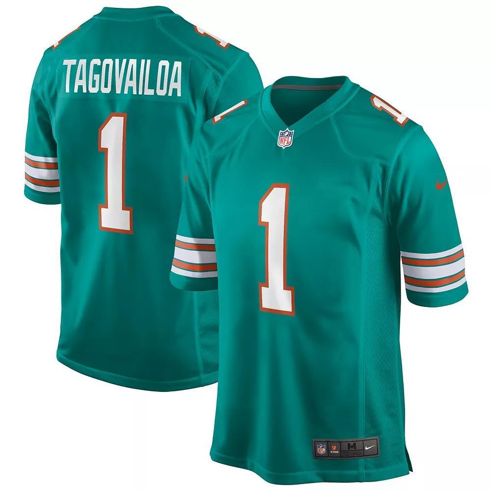Men's Nike Tua Tagovailoa Aqua Miami Dolphins Alternate Game Jersey, Size: 3XL, Turquoise A Product Image