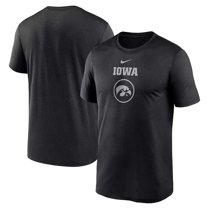 Men's Nike Black Iowa Hawkeyes On-Court Basketball Legend Practice Performance T-Shirt, Size: XL Product Image