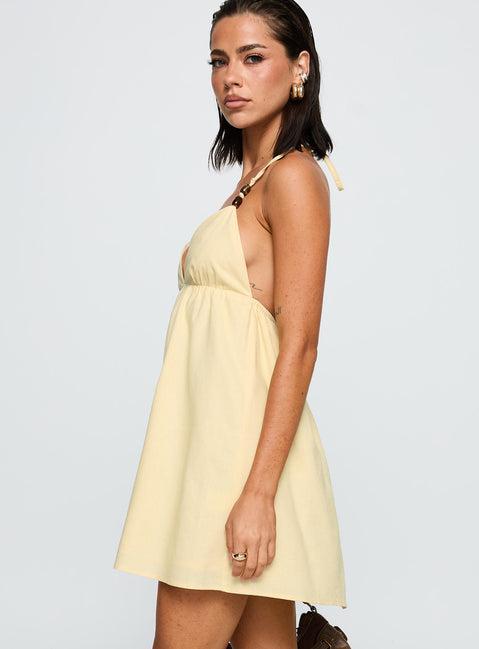 Melanea Mini Dress Yellow Product Image