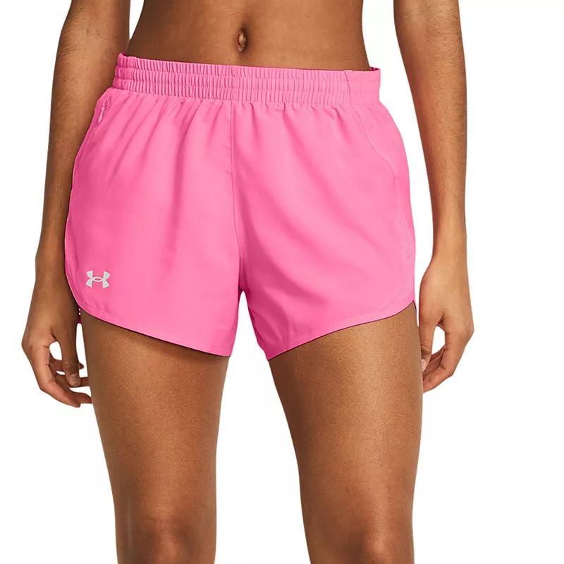 Women's Under Armour Fly-By Shorts, Size: Small, Red Product Image