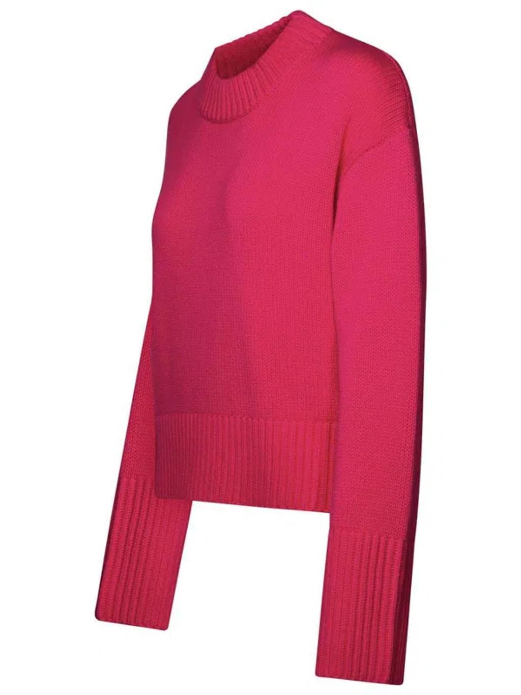 LISA YANG 'sony' Cashmere Fuchsia Sweater Product Image