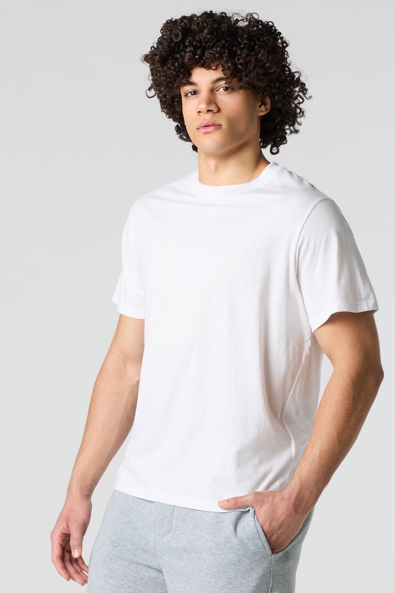 Solid Crewneck T-Shirt Male Product Image