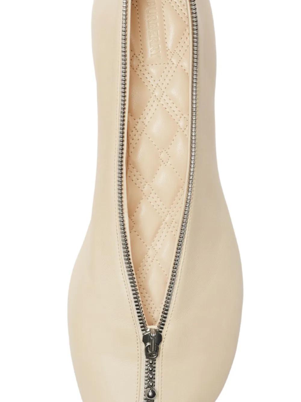Sadler Zip leather ballerina shoes Product Image