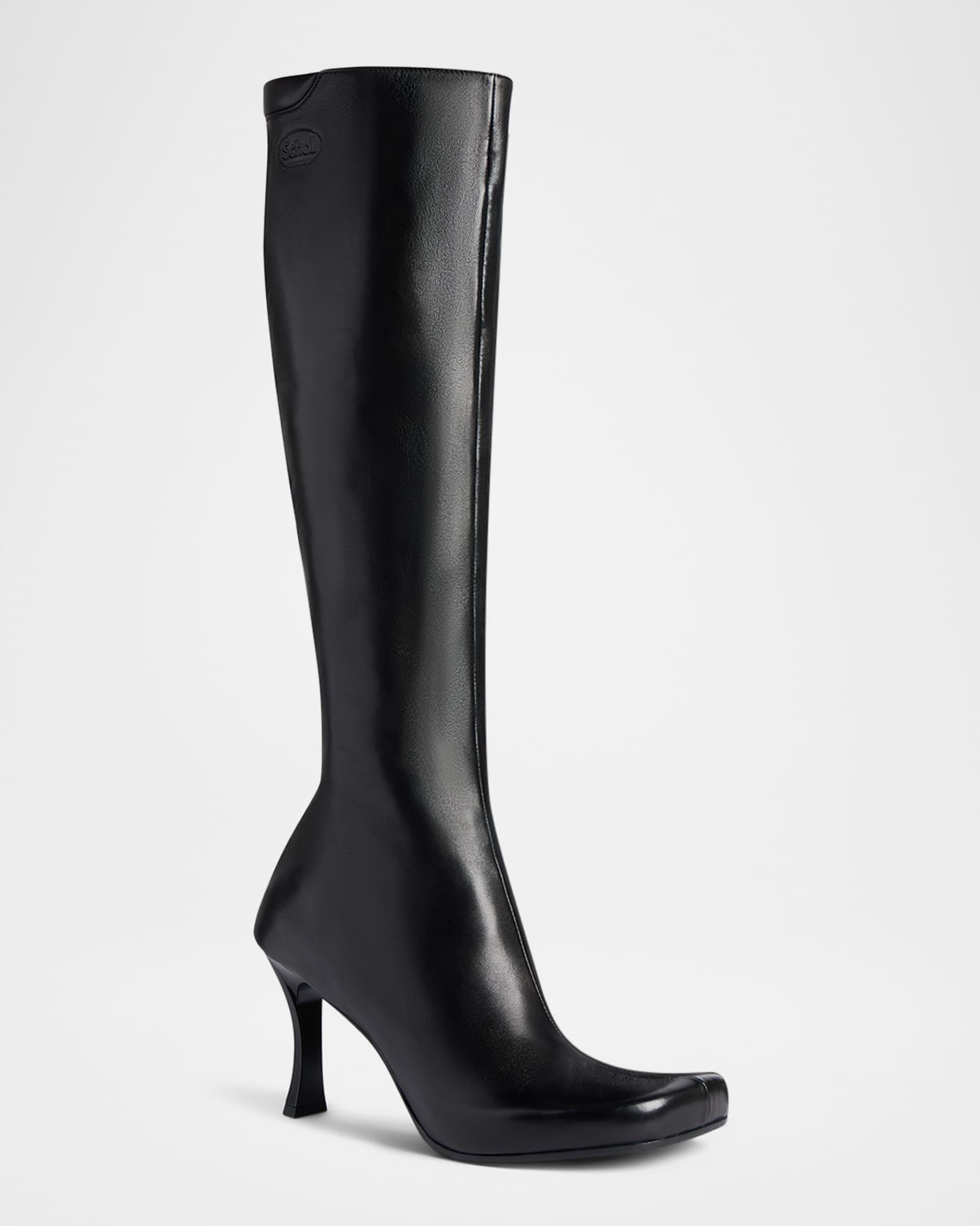 x Scholl Leather Knee-High Boots Product Image