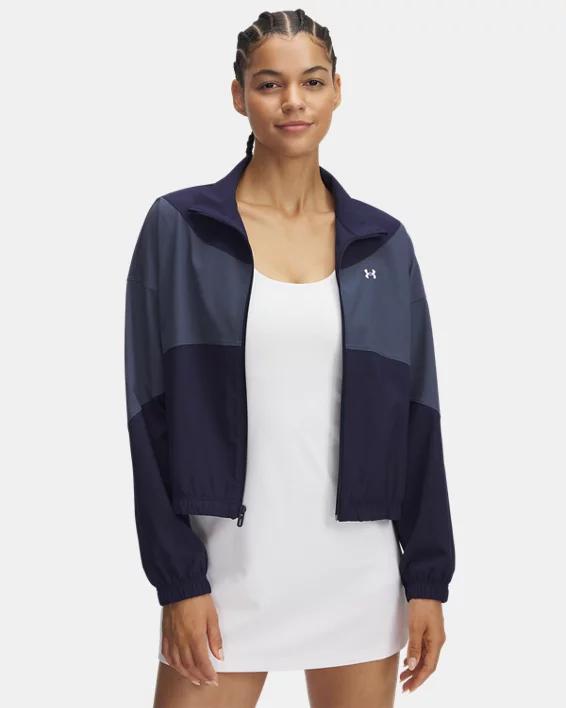 Women's Under Armour Rival Woven Jacket, Size: XXL, Multi Kelly Green Product Image
