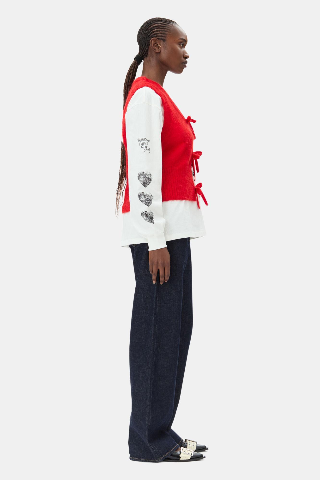 Red Tie String Vest Product Image