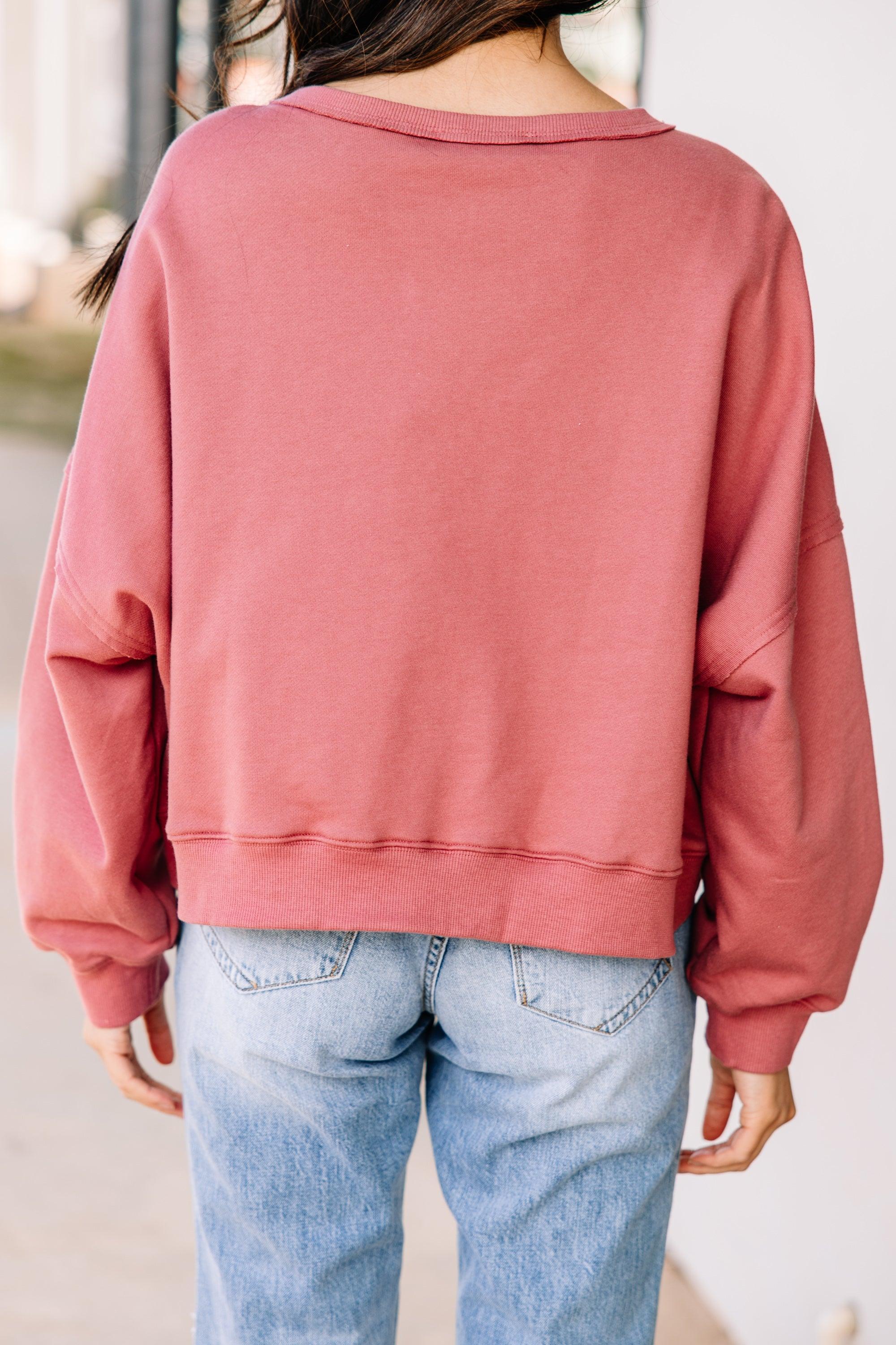 Looking Forward Deep Rose Pink Pullover Female Product Image