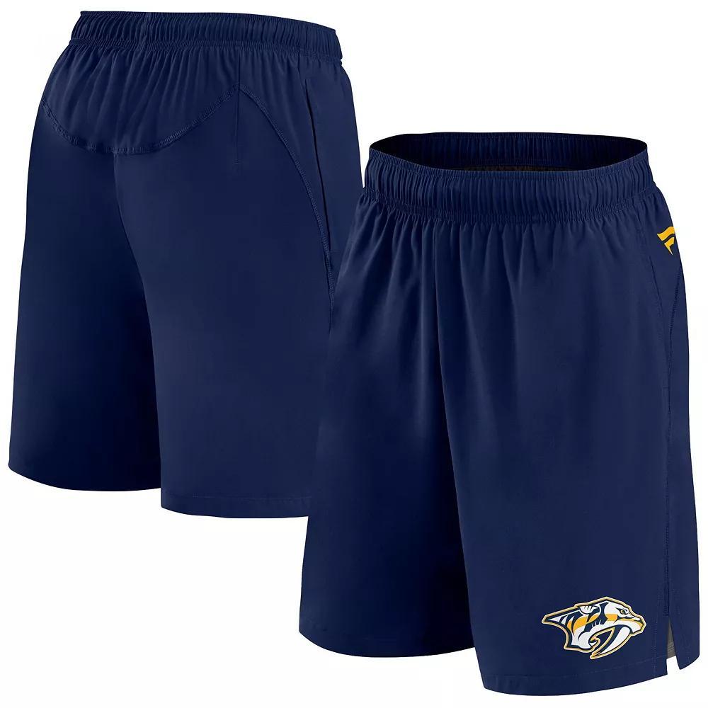 Men's Fanatics Branded  Navy Nashville Predators Authentic Pro Tech Shorts, Size: XL, Pdt Blue Product Image