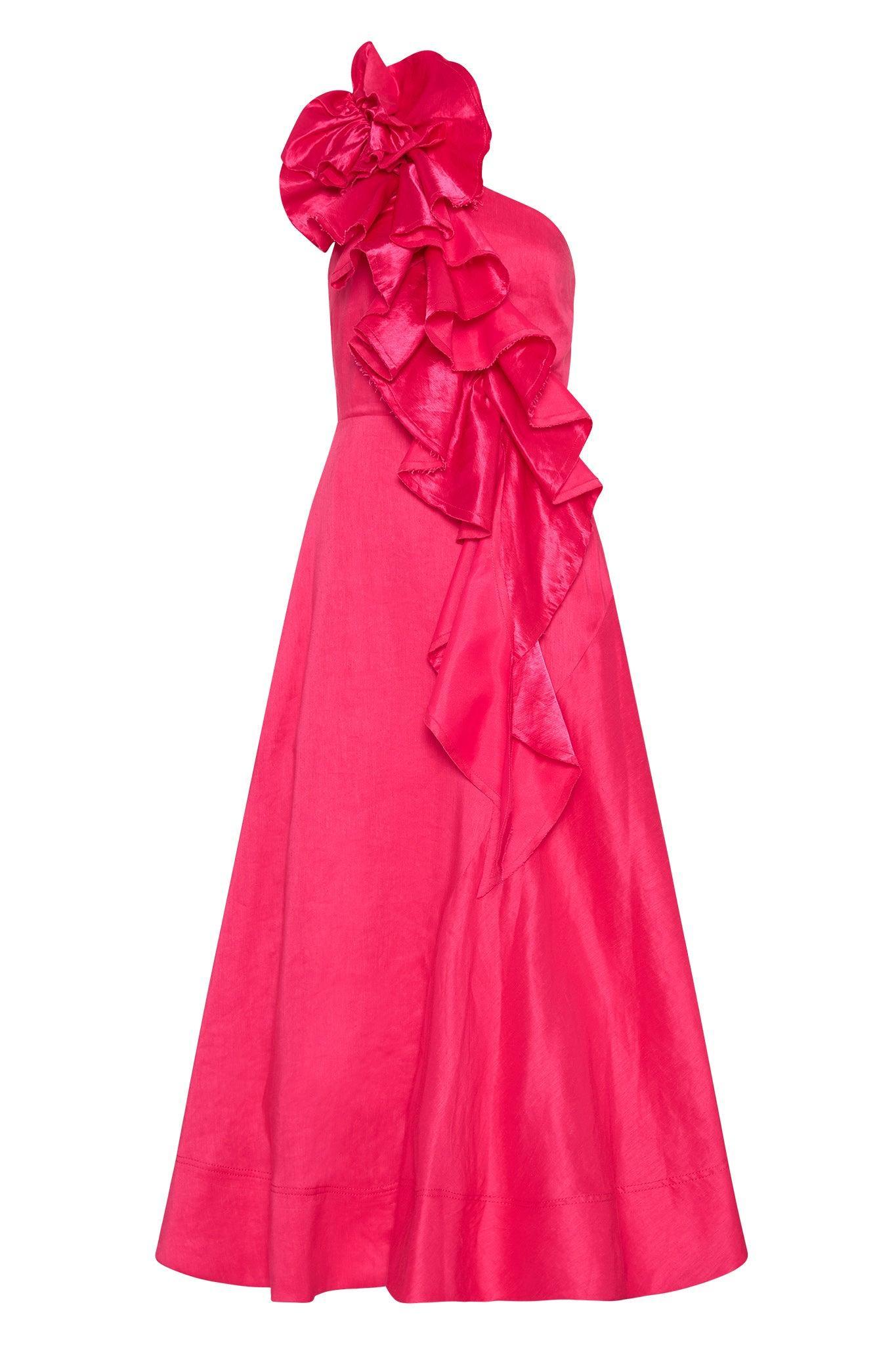 Adelia Ruffle Midi Dress Product Image