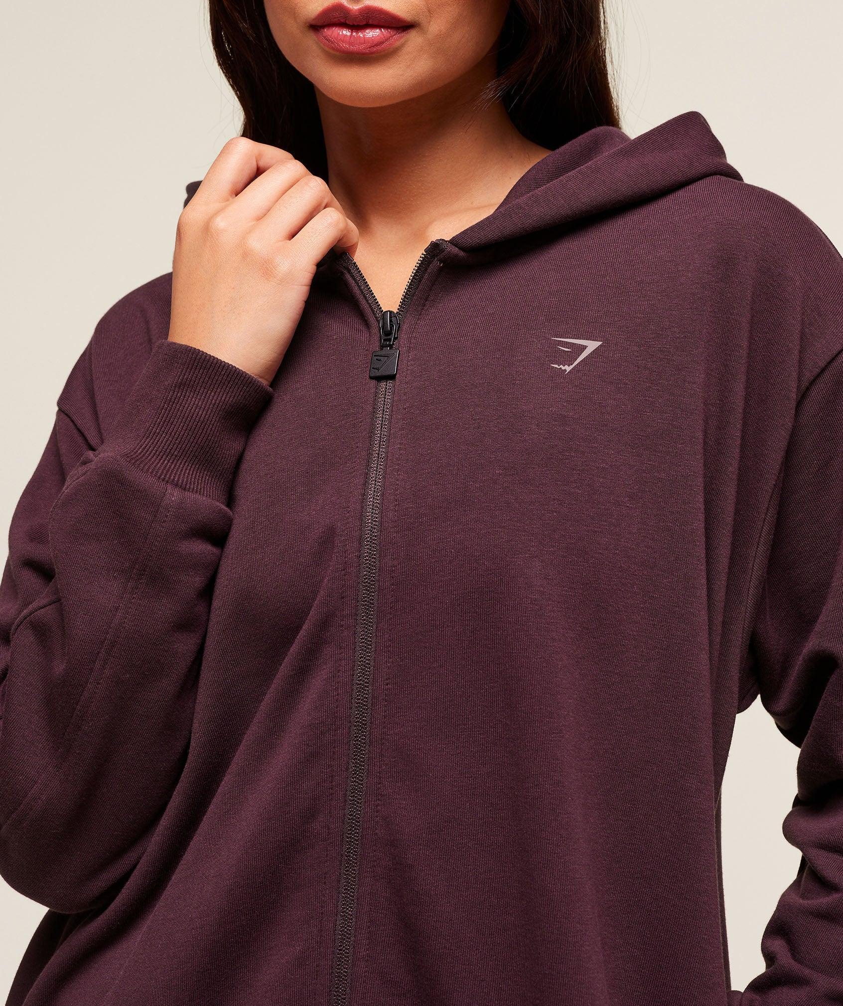 Covered Longline Zip Up Hoodie Product Image